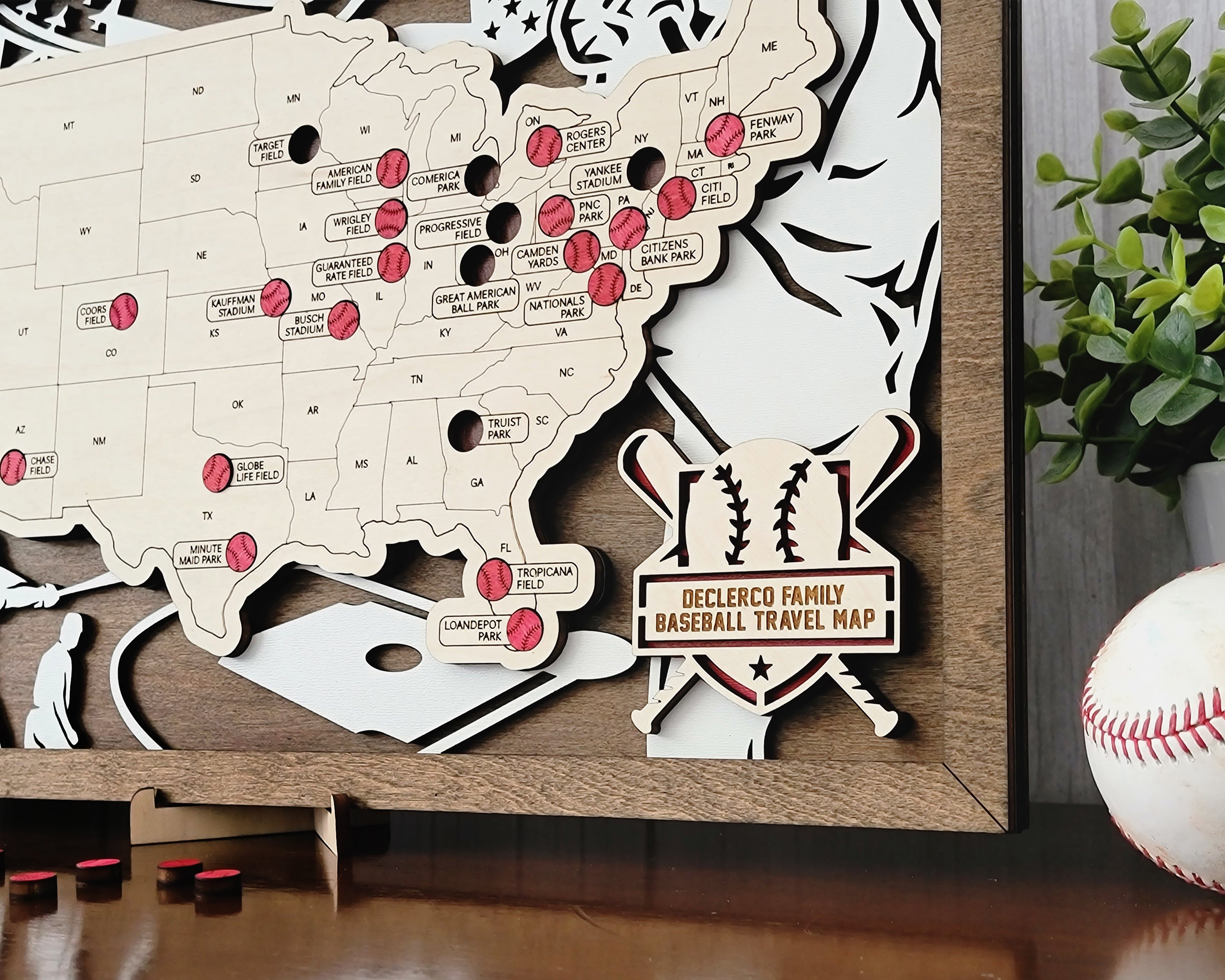 Design Your Baseball Stadiums Map  Hyder Handcrafted