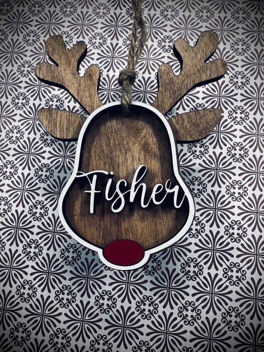 Reindeer Name Ornament